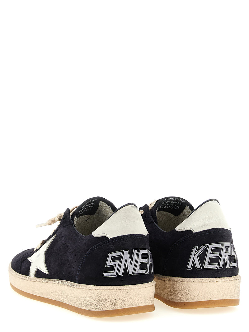 Golden Goose Blue Cowhide Low Top Sneakers