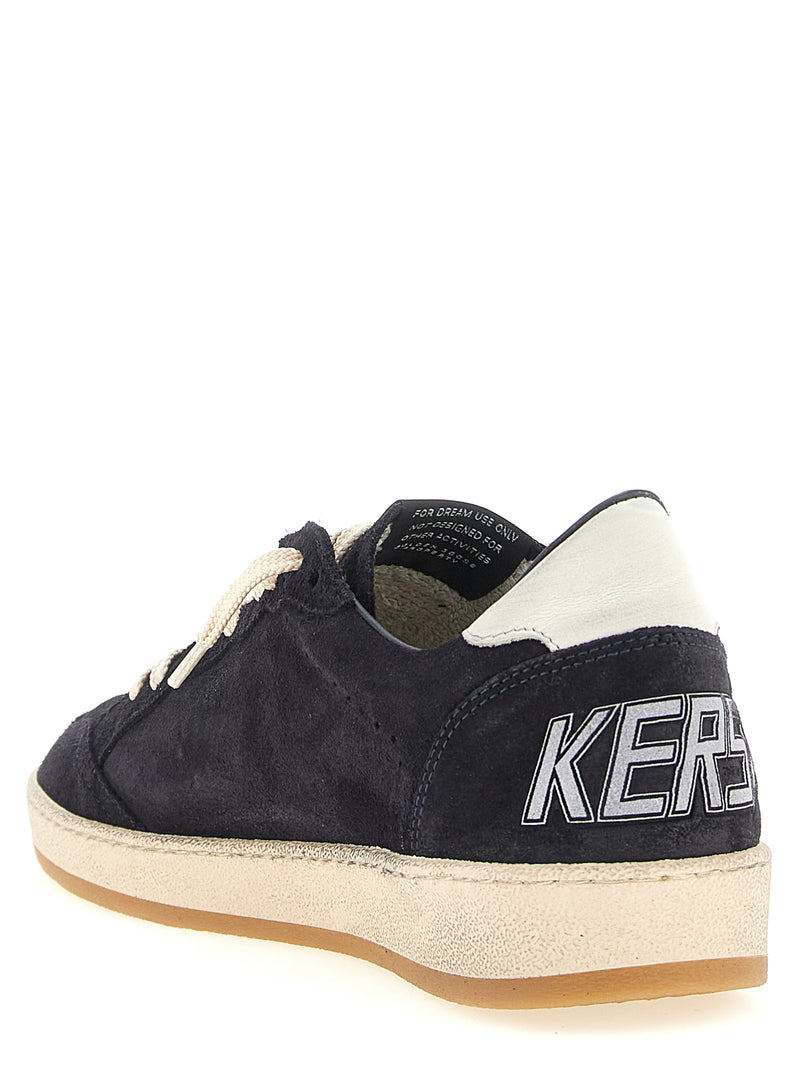 Golden Goose Blue Cowhide Low Top Sneakers