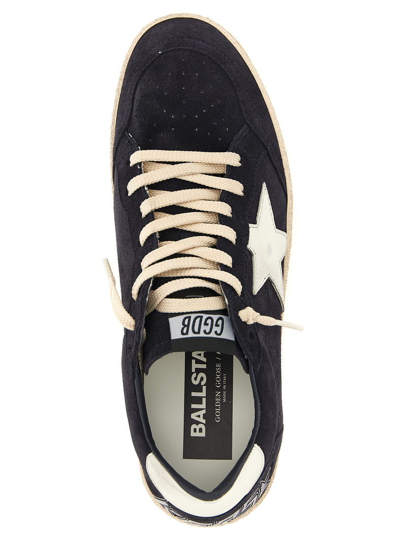 Golden Goose Blue Cowhide Low Top Sneakers