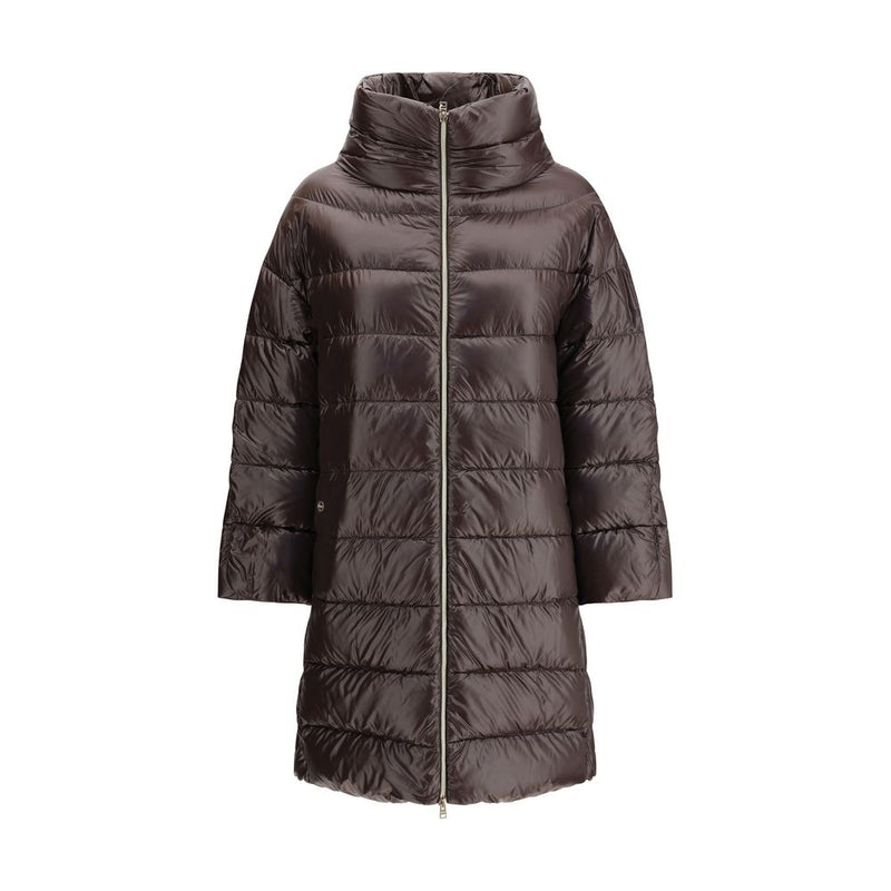 Herno Brown Polyester Full-Length Jacket
