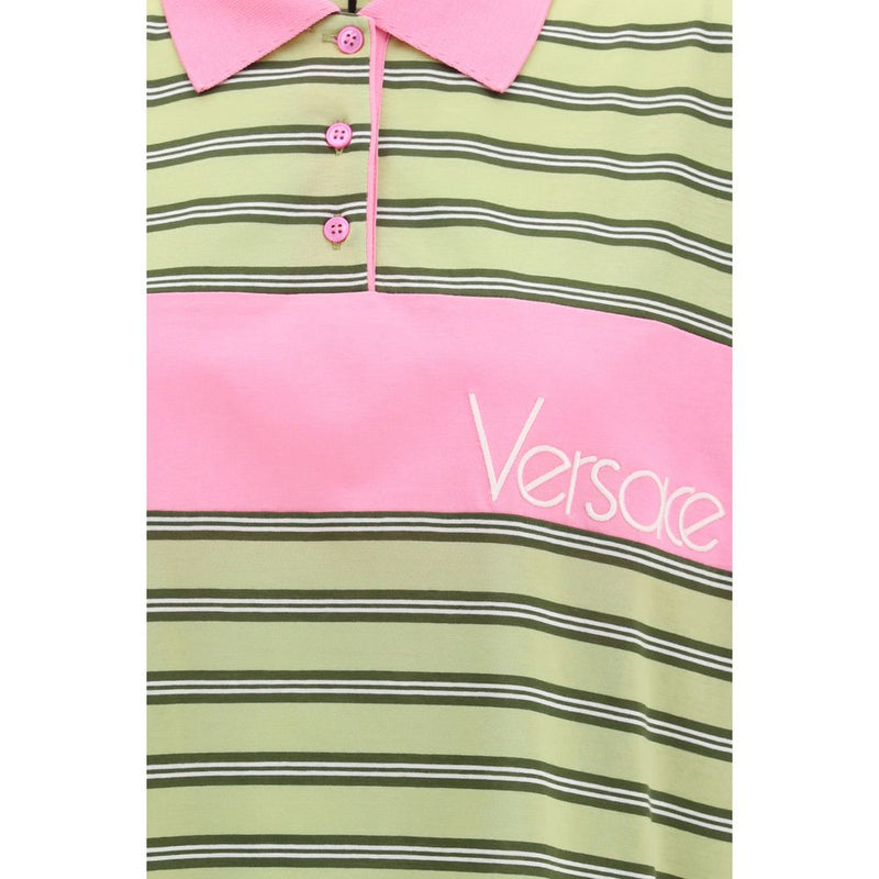 Versace Multicolor Cotton Polo Shirt