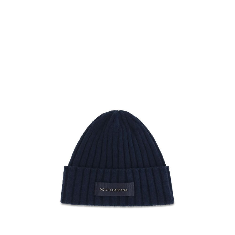 Dolce & Gabbana Blue Wool Oves Aries Beanie