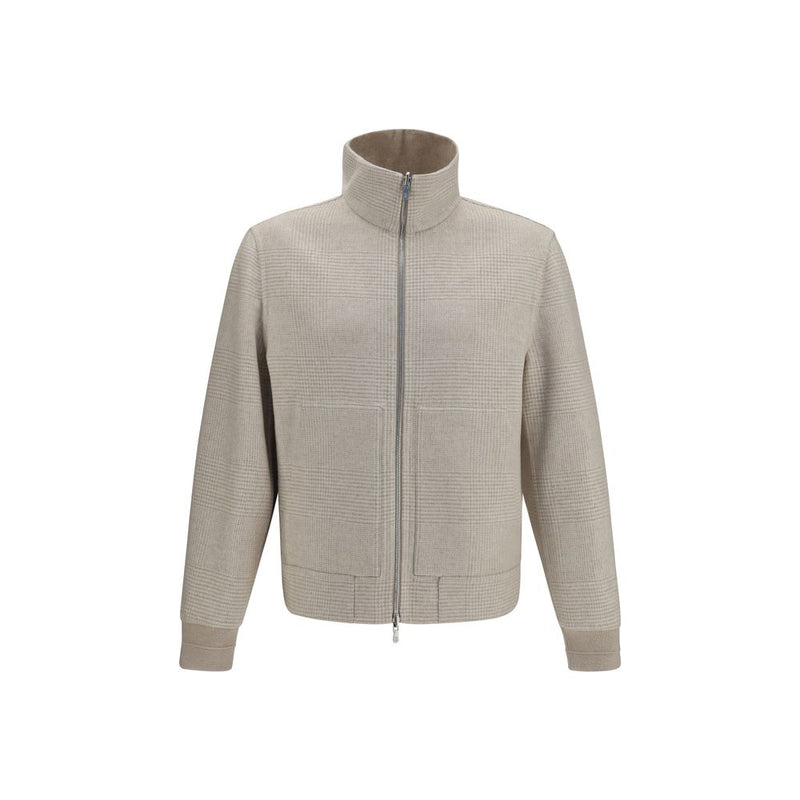 Brunello Cucinelli Beige Cashmere Full-Length Jacket