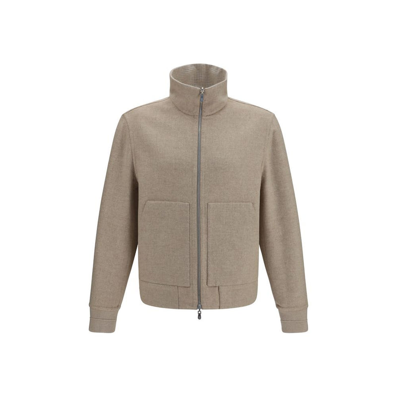 Brunello Cucinelli Beige Cashmere Full-Length Jacket