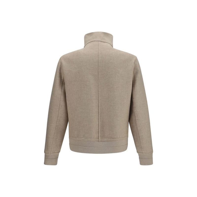 Brunello Cucinelli Beige Cashmere Full-Length Jacket