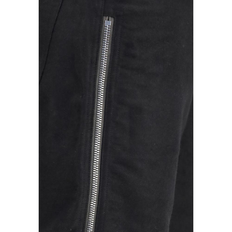 Rick Owens Black Wool Oves Aries Straight-Leg Jeans
