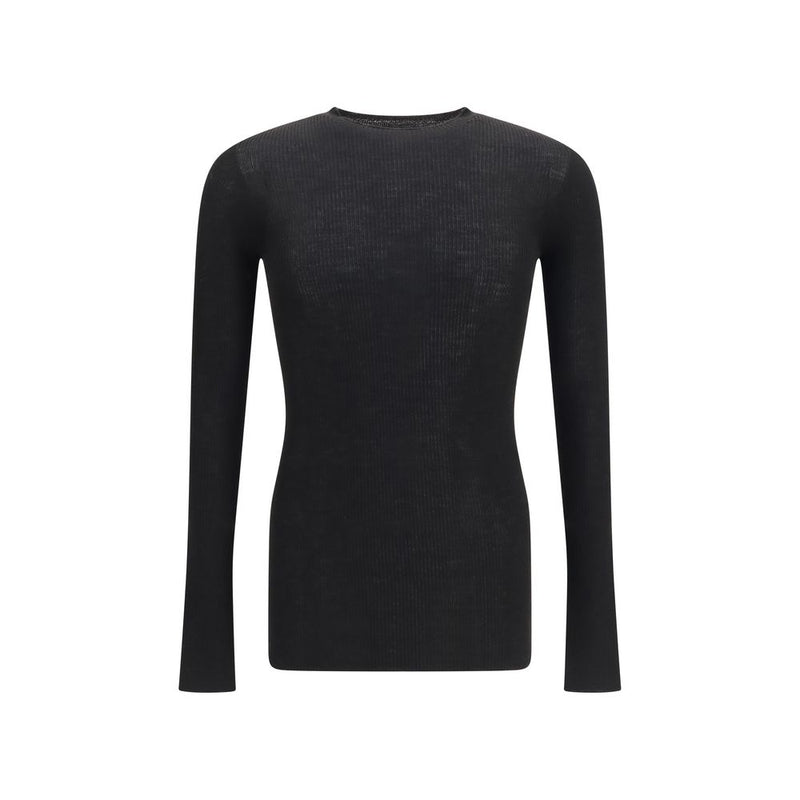 Rick Owens Black Wool Oves Aries Sweatshirt