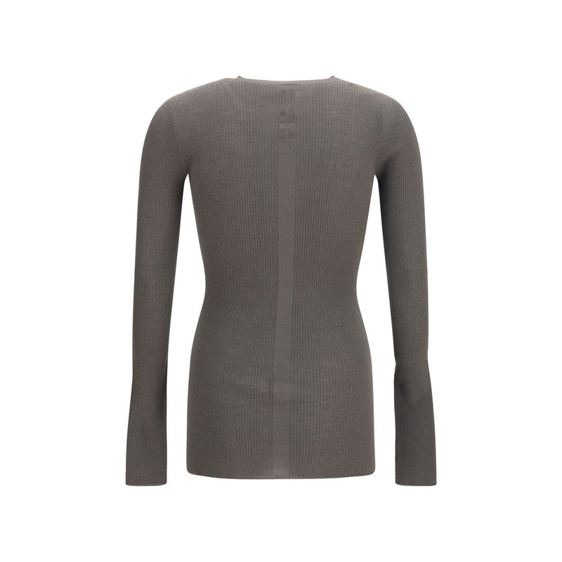 Rick Owens Gray Wool Oves Aries Sweatshirt