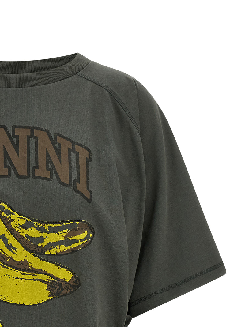 Roupa esportiva cinza de algodão orgânico da Ganni