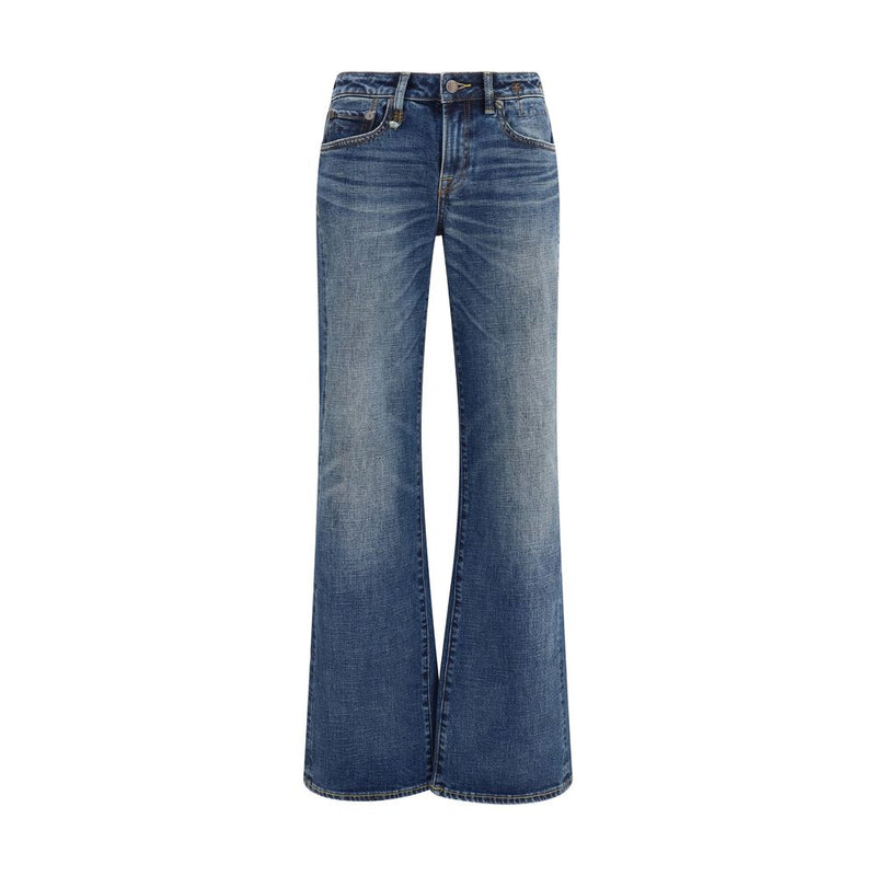 R13 Blue Cotton Straight-Leg Jeans