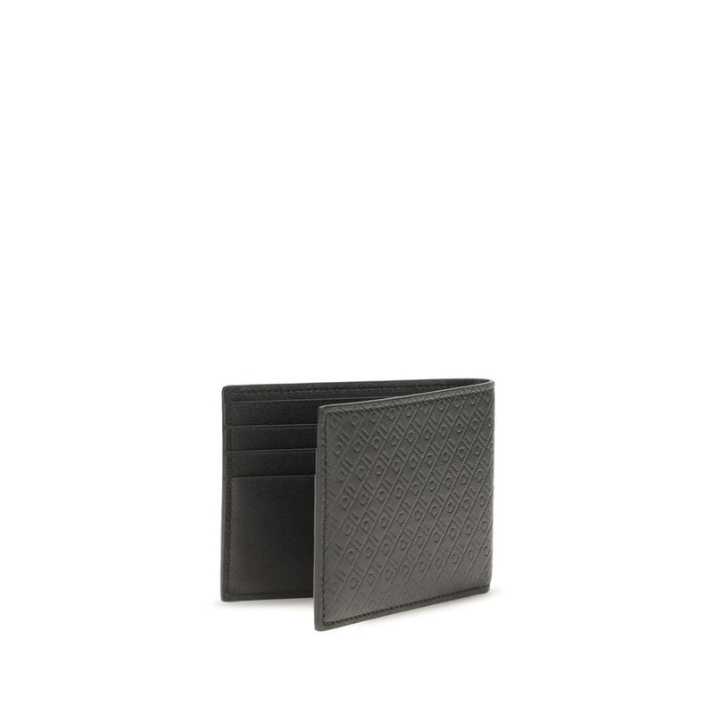 Ferragamo Black Calf Leather Bos Taurus Wallet