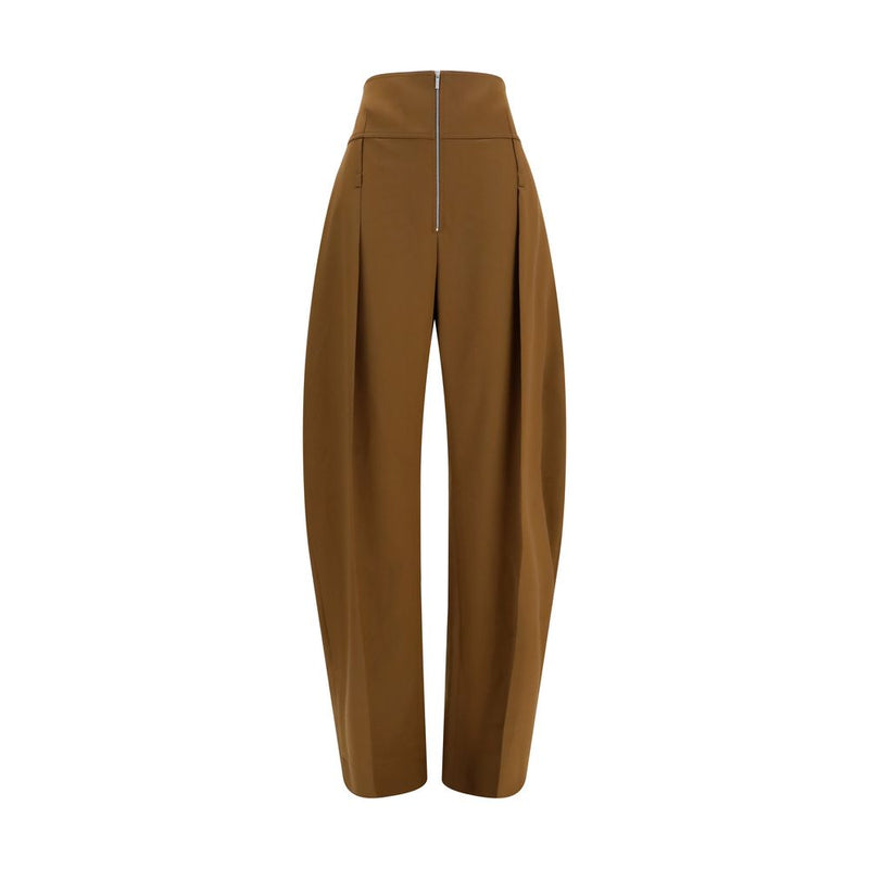 Ferragamo Brown Wool Oves Aries Casual Pants