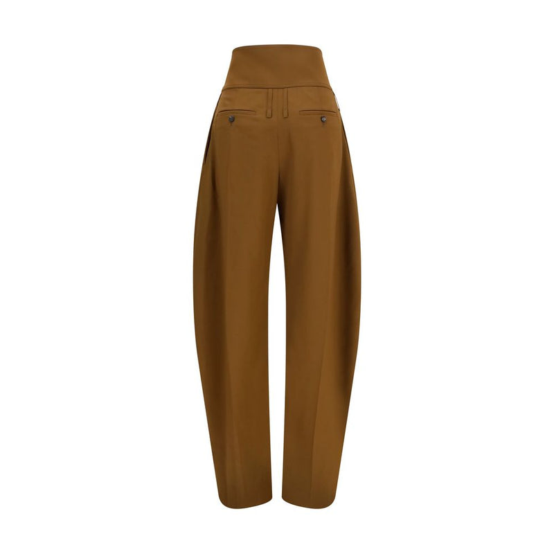 Ferragamo Brown Wool Oves Aries Casual Pants