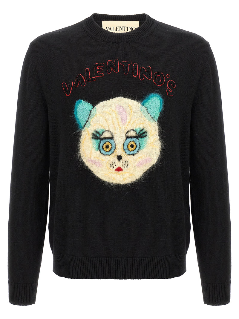 Valentino Garavani Black Cotton Cardigan