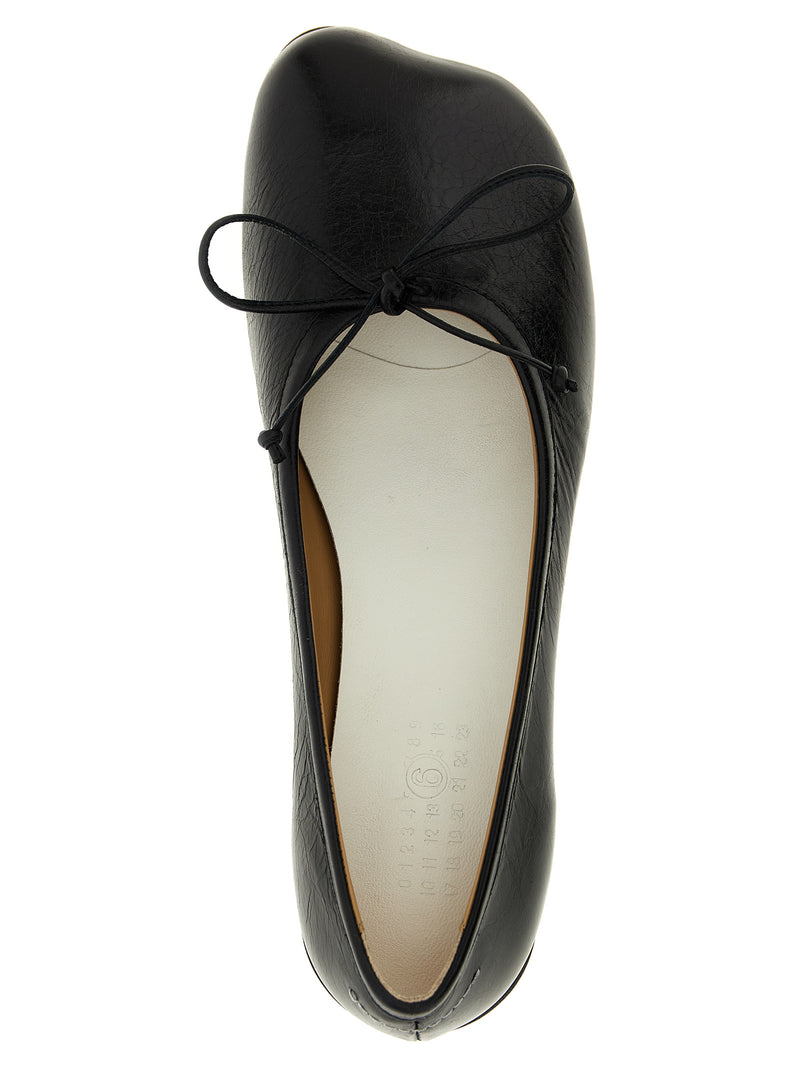 MM6 Maison Margiela Black Calfskin Mid Heel Pumps