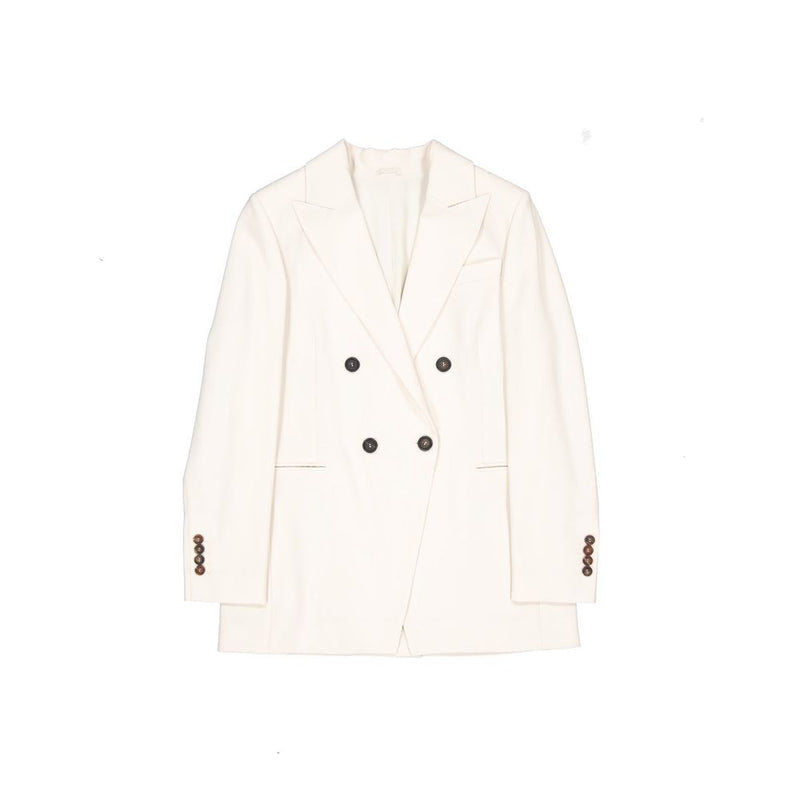 Brunello Cucinelli White Virgin Wool Blazer