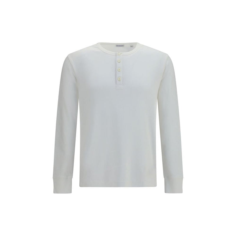 Burberry White Cotton Long Sleeve T-Shirt