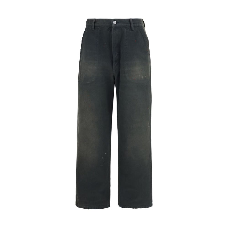 Maison Margiela Gray Cotton Casual Pants