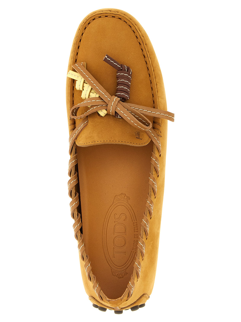 Tod's Beige Calfskin Slip-On Loafers