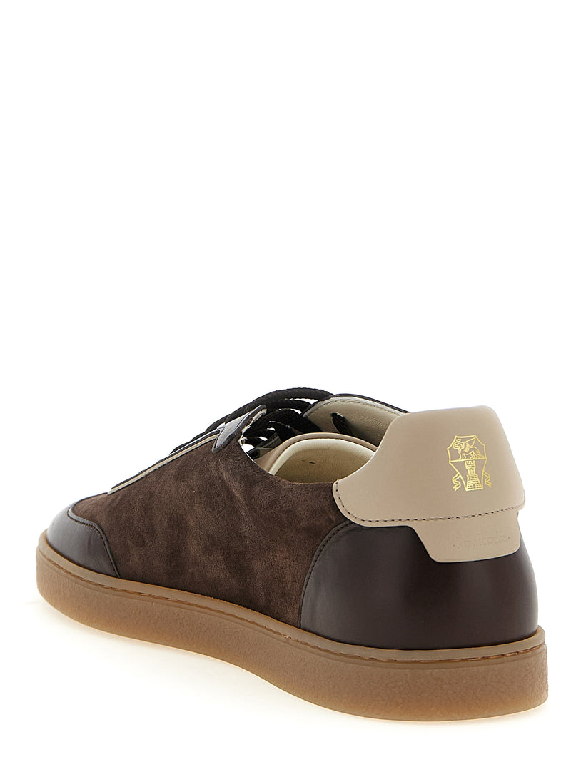 Brunello Cucinelli Brown Calfskin Low Top Sneakers