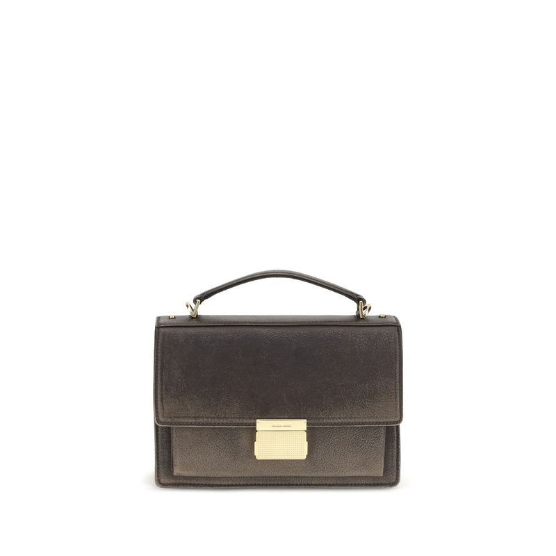 Golden Goose Brown Calf Leather Bos Taurus Handbag