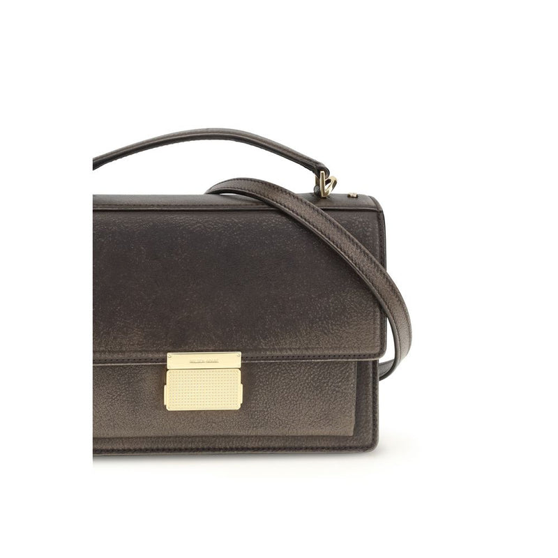 Golden Goose Brown Calf Leather Bos Taurus Handbag