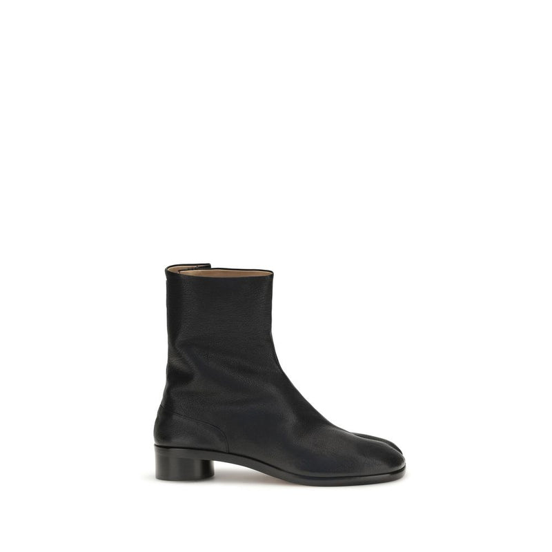 Maison Margiela Black Calf Leather Bos Taurus Ankle Boots
