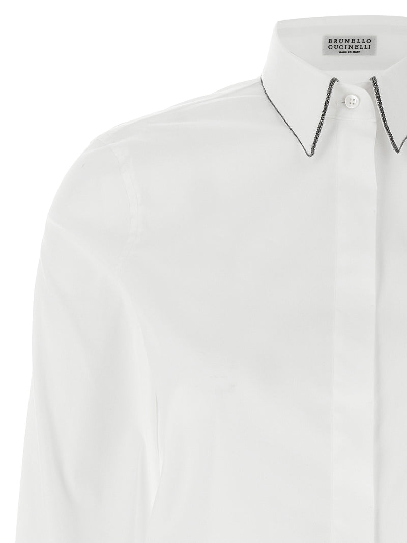 Brunello Cucinelli White Cotton Blouse
