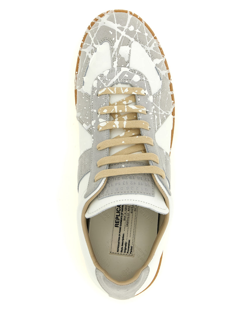 Maison Margiela Gray Calfskin Low Top Sneakers