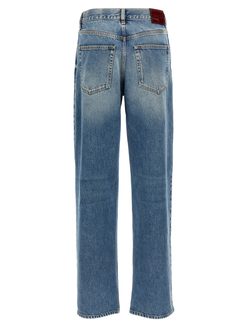Gucci Blue Cotton Boyfriend Jeans