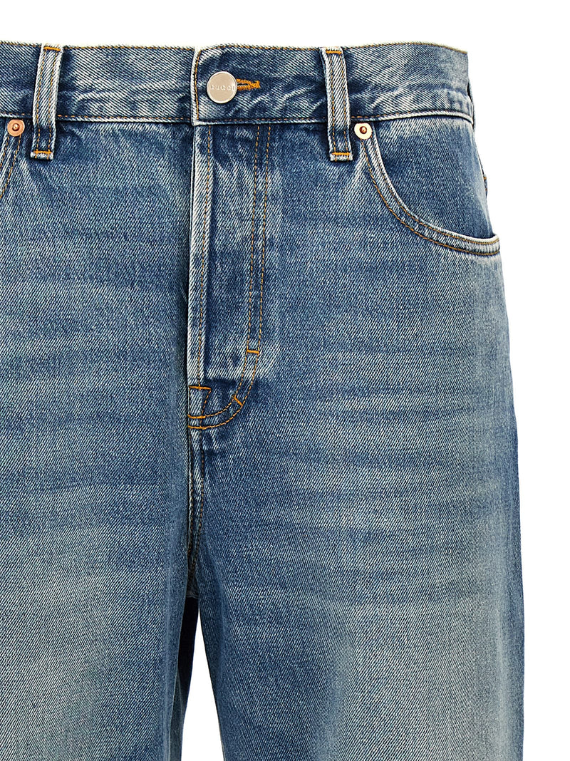 Gucci Blue Cotton Boyfriend Jeans