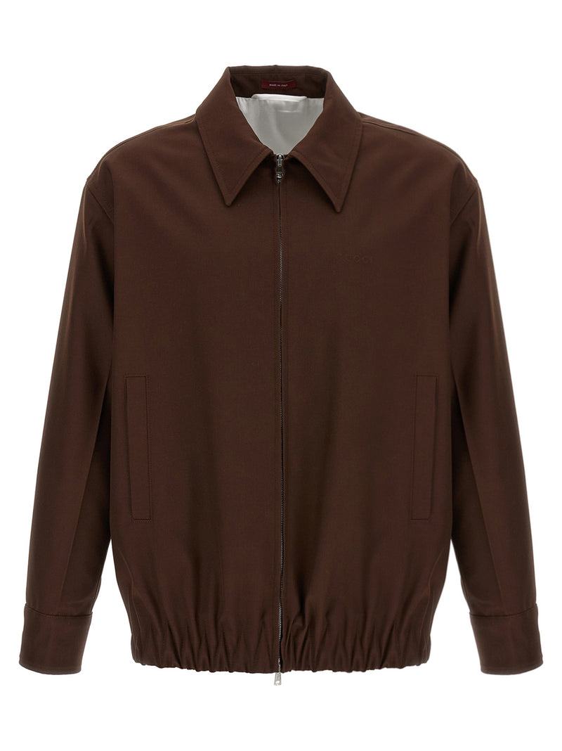 Gucci Brown Wool Full-Length Jacket