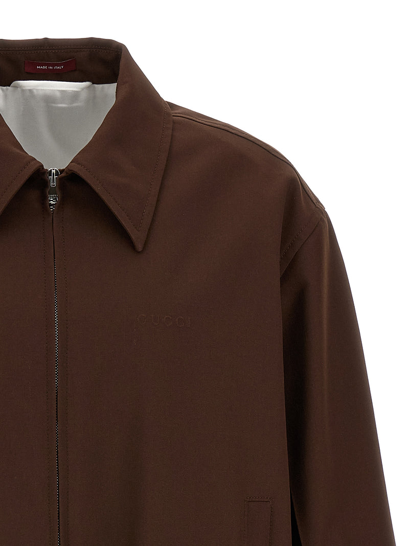 Gucci Brown Wool Full-Length Jacket