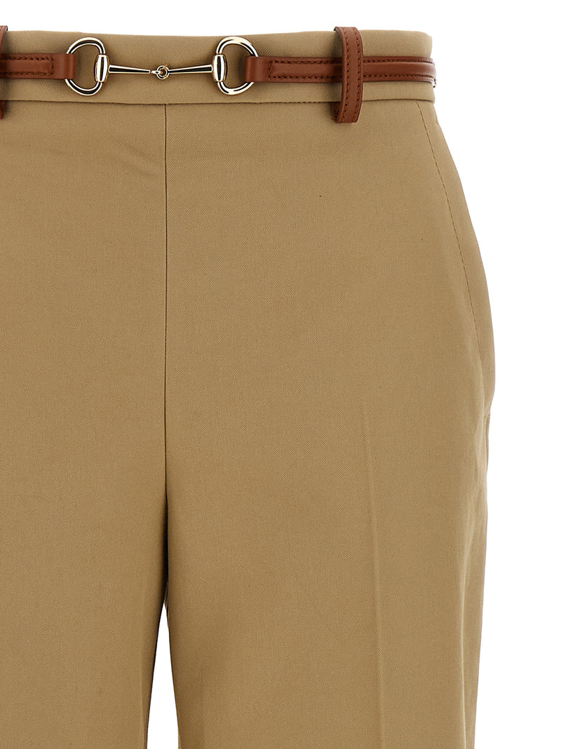Gucci Beige Cotton Casual Pants