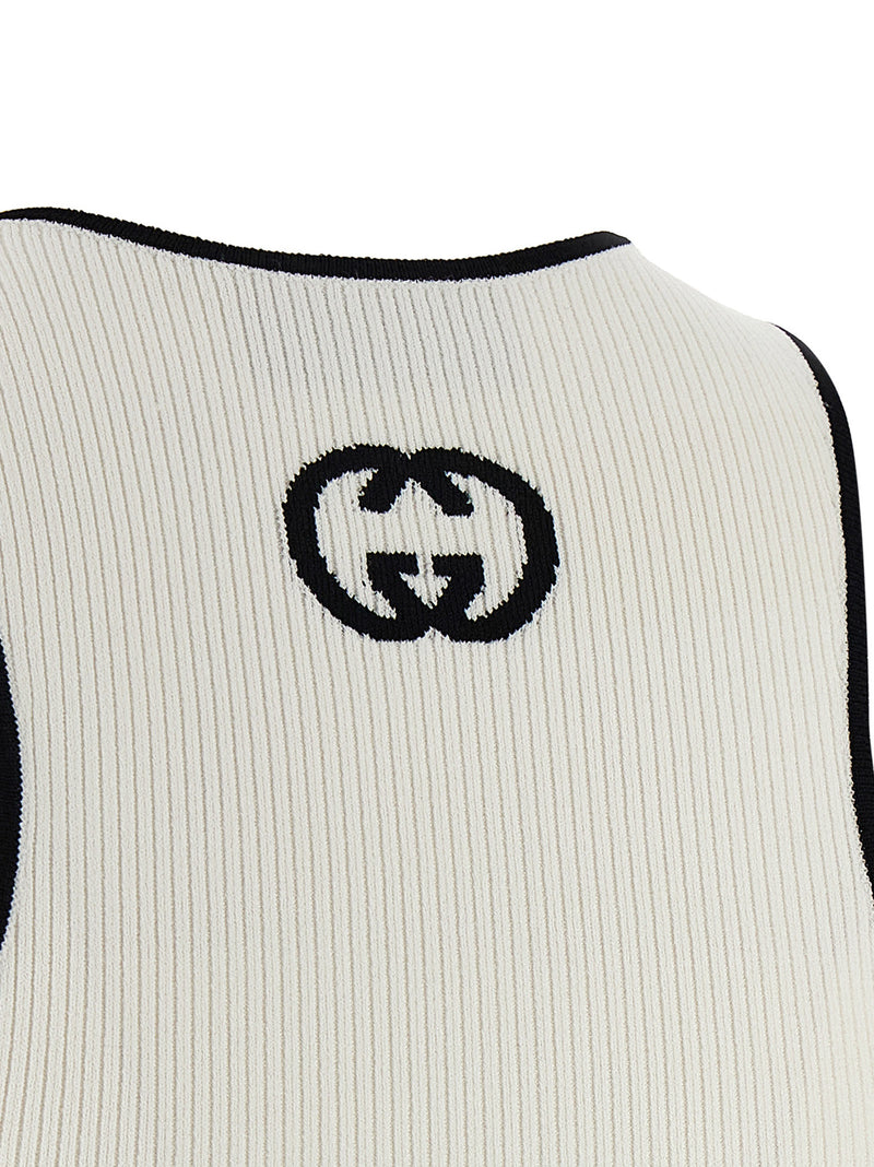 Gucci Bicolor Viscose Tank Tops