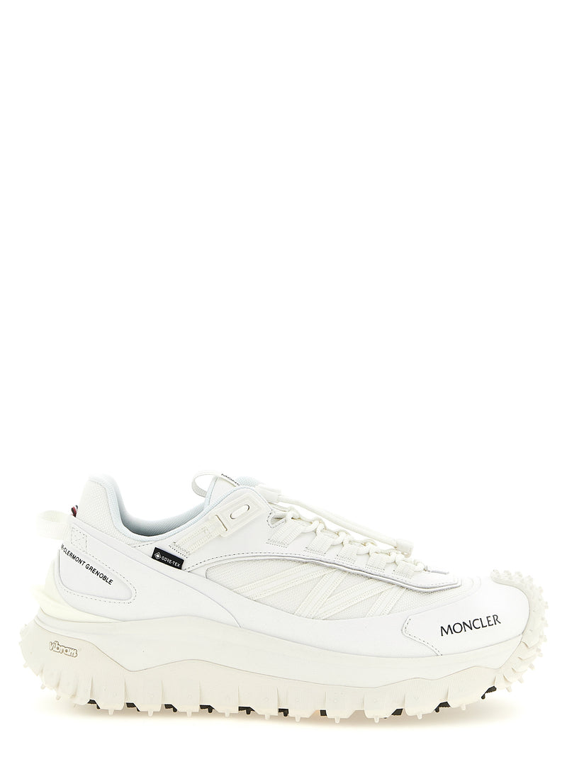 Moncler White Leather Athletic Sneakers