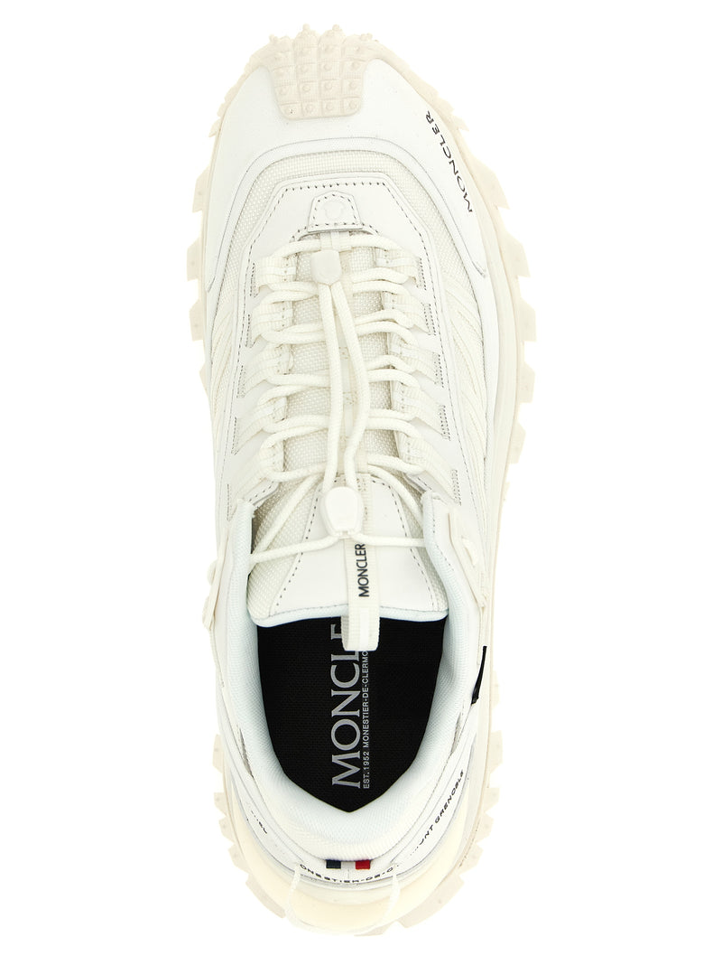 Moncler White Leather Athletic Sneakers