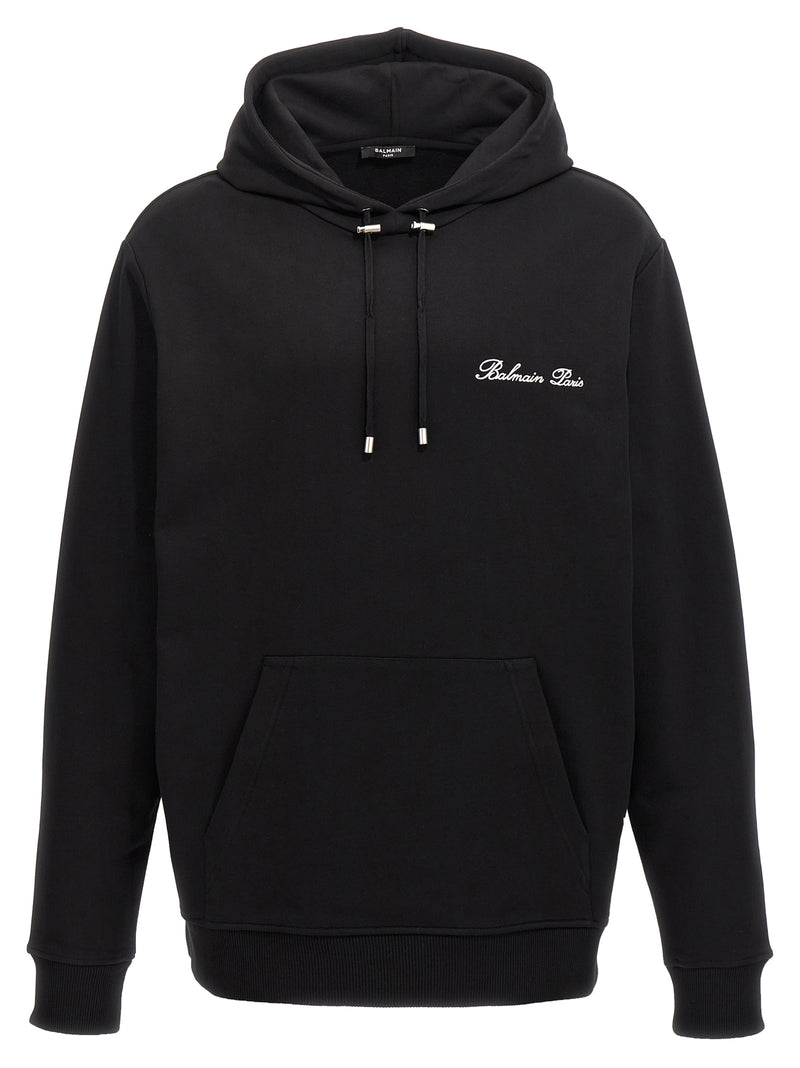 Balmain Black Cotton Sweatshirt