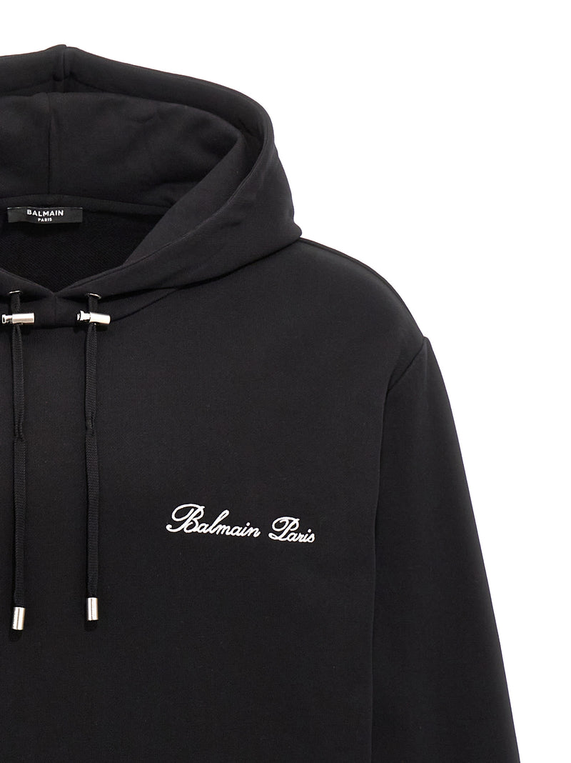 Balmain Black Cotton Sweatshirt