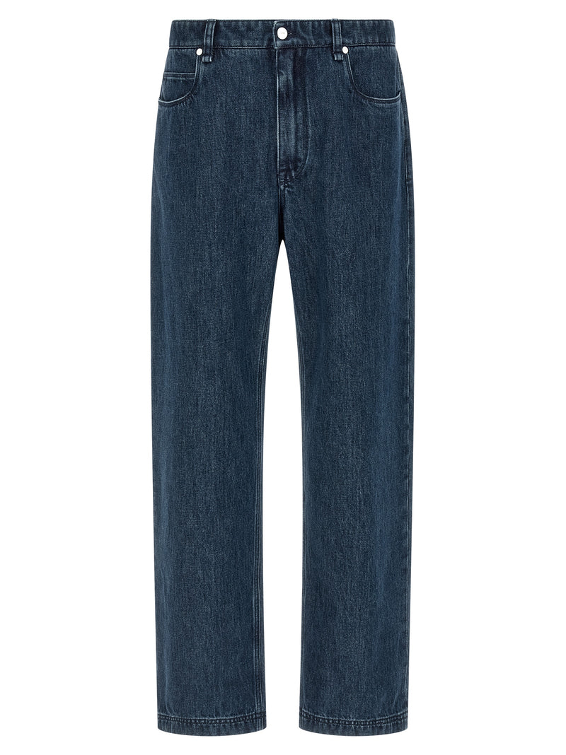 Fendi Blue Cotton Flared Jeans