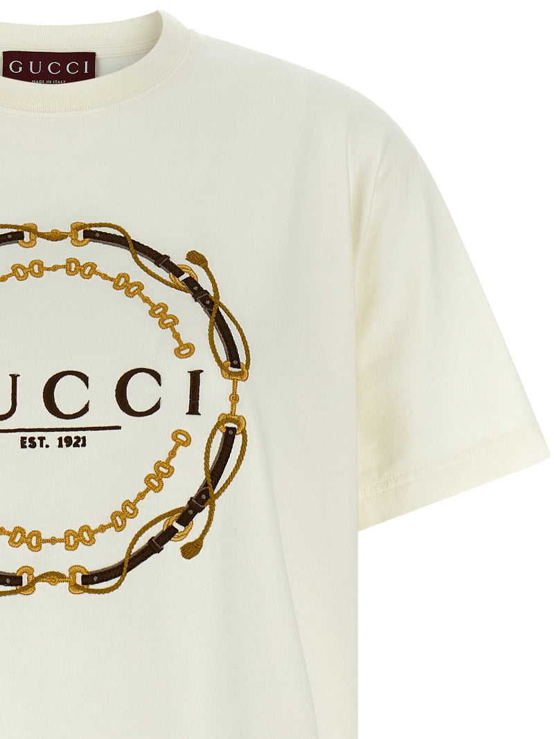 Gucci White Fabric T-Shirt