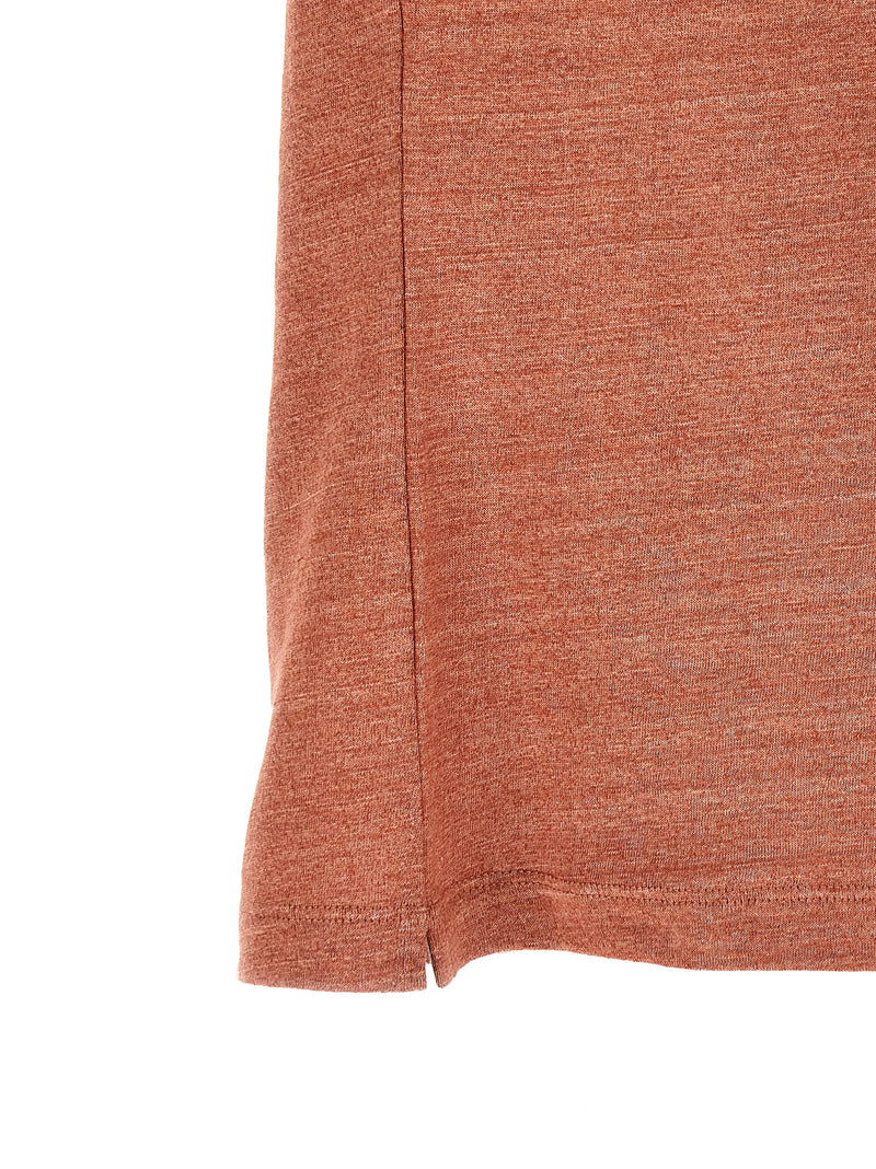 Brunello Cucinelli Orange Linen Polo Shirt