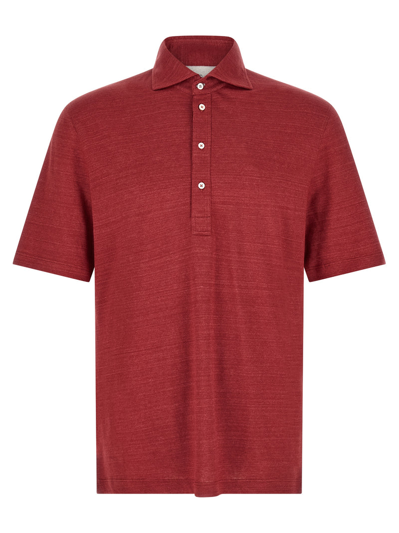 Brunello Cucinelli Multicolor Linen Polo Shirt