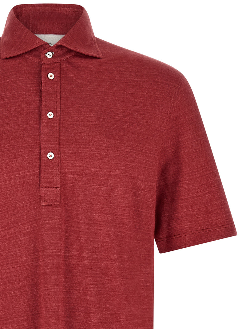 Brunello Cucinelli Multicolor Linen Polo Shirt