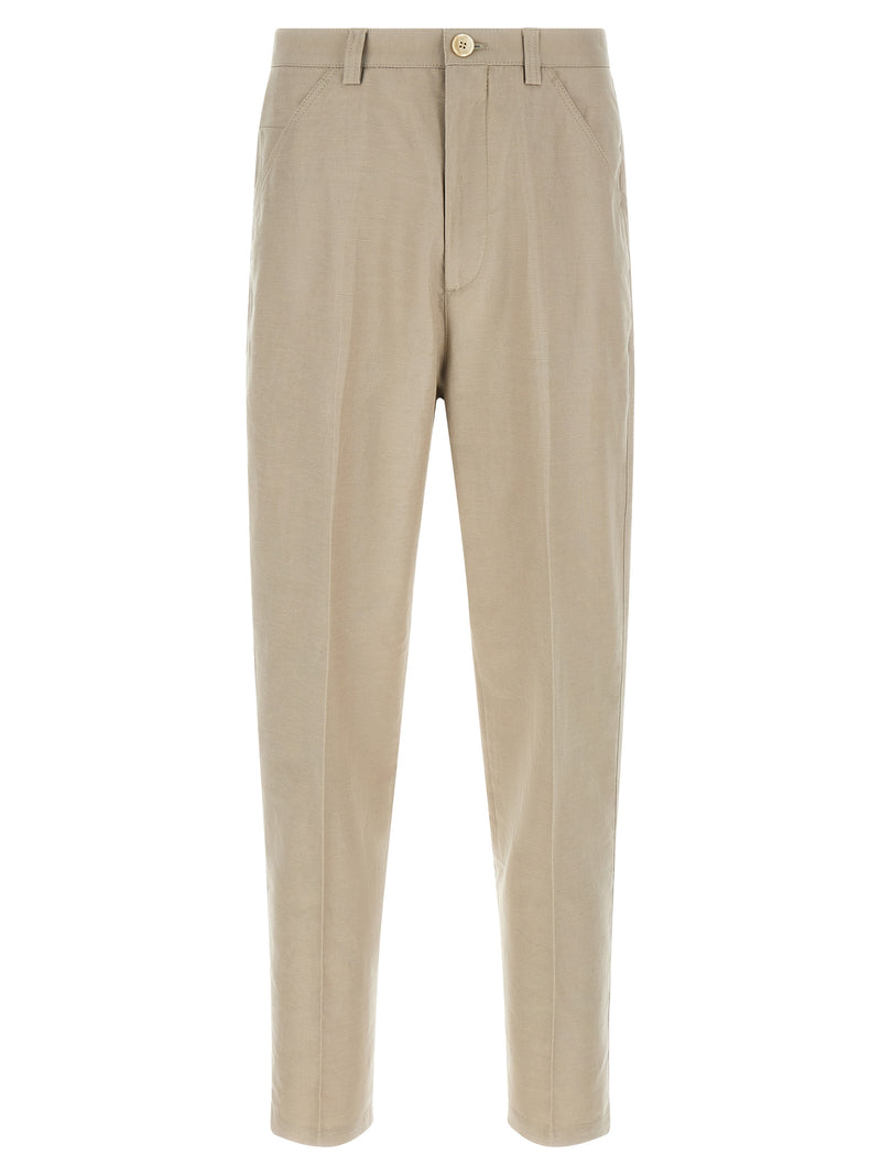 Brunello Cucinelli Brown Cotton Casual Pants