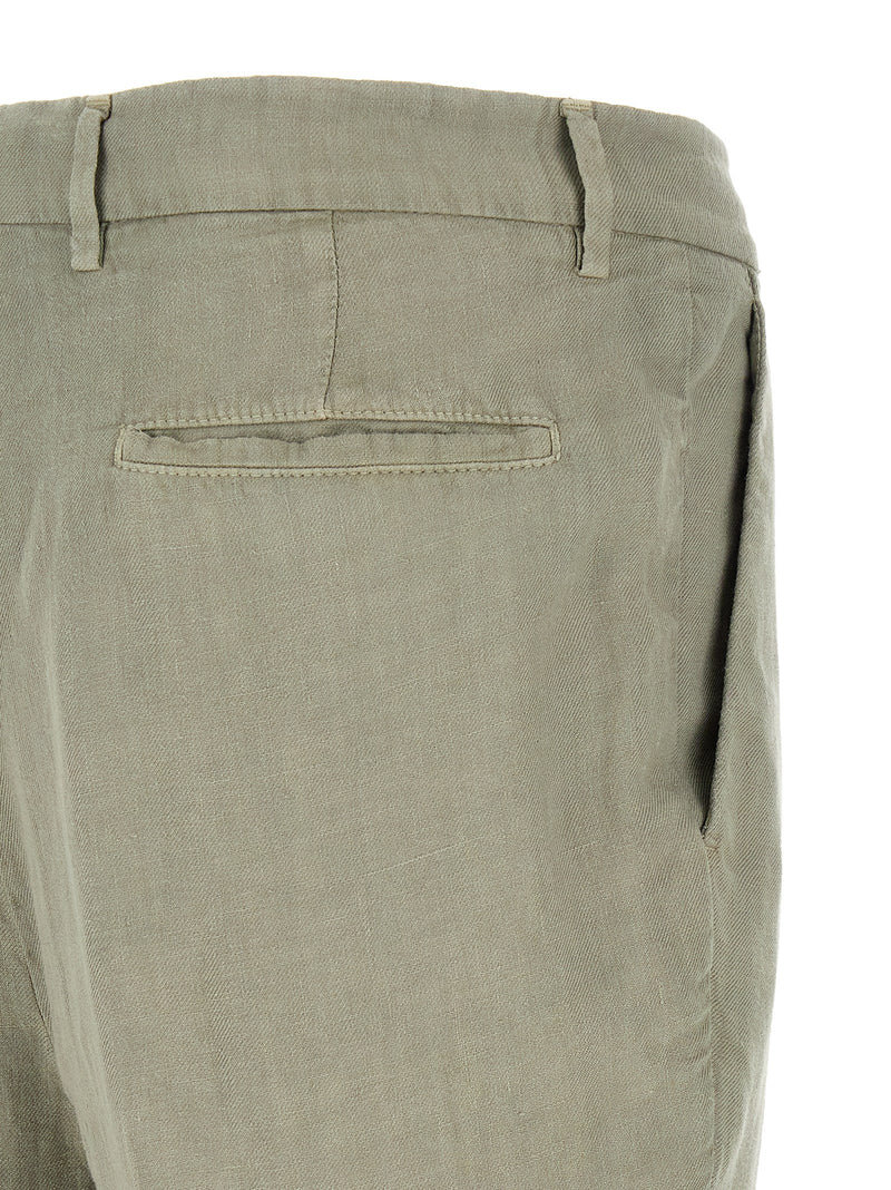 Brunello Cucinelli Bicolor Linen Casual Pants