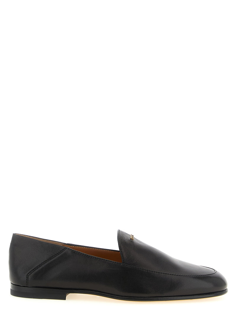 Tod's Black Lamb Leather Slip-On Loafers