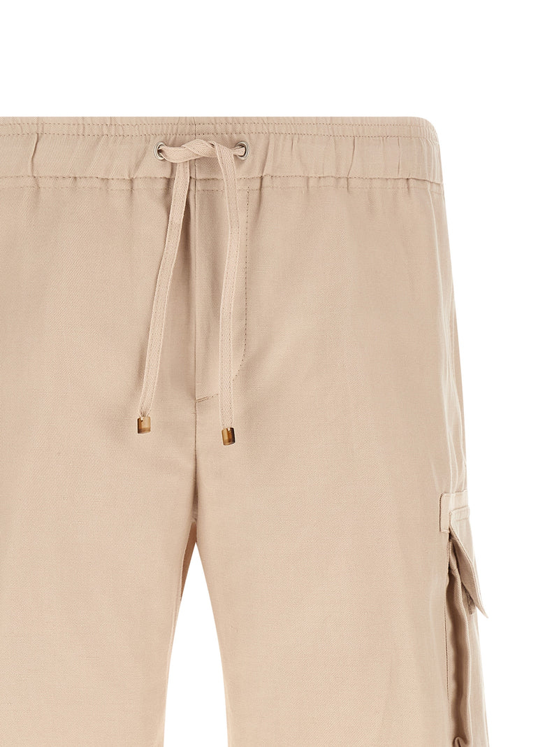 Brunello Cucinelli Beige Linen Bermuda Shorts