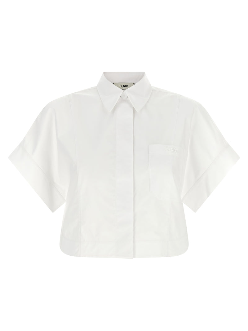 Fendi White Cotton Blouse