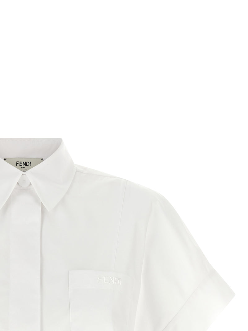 Fendi White Cotton Blouse